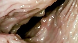 How does sex look from inside! Vagina close up.